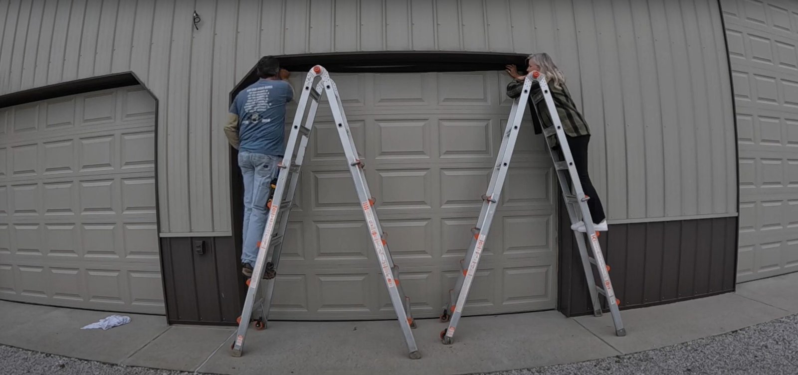 Modern automatic garage door in Miami Gardens with advanced security features